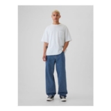 Mid Wash Blue Baggy Jeans