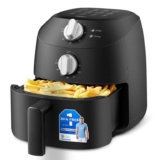 Midea Compact 2L Air Fryer, 12 Preset Menus, Adjustable Timer, 80-200C Temperature Control, 1150W, Dishwasher-Safe, Non-Stick Basket