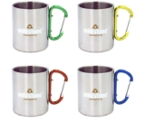 Milestone Stainless Steel Carabina Carabiner Mug 200ml