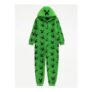 Minecraft Creeper Green Hooded Fleece Onesie