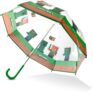 Minecraft Stick Umbrella for Kids, Transparent Clear Dome with J-Shaped Handle