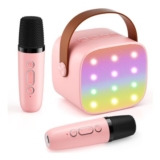 Mini Bluetooth Karaoke Machine with 2 Wireless Microphones