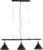 MiniSun Modern 3 Way Suspended Ceiling Light with Matt Black/Gold Metal Cone Shades Pendant Lights, Home Décor & Improvement Essential Mains Wired