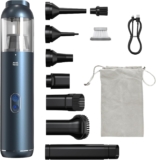 Minthouz Super-Mini Car Vacuum Cleaner Cordless, 15000PA Strong Suction Handheld Vacuum Cordless with LED Light, 2H Quick QC 3.0 Fast Charging, Portable Small Vacuum for Car, Home, Office, Corners