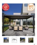 Mirador 8ft 8 x 14ft 5 (2.7m x 4.4m) Louvered Aluminium Pergola