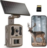 Misstech 4K UHD Solar Wildlife Camera for Garden Monitoring, Trail Cam with 0.1s Fast Activation to Record Animals, 64MP/4K Clear Night Vision, No Monthly Fee, App Control, IP66, 32GB SD Card
