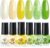 Modelones Nail Polish Set 6 Colors Yello Green Quick Dry Nail Varnish Set Manicure Diy Home Salon For Women