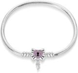 Moments Womens 925 Sterling Silver Snake Chain Bracelet for Charms, Valentines Day Mothers Day Birthday Gift for Mom Wife B1