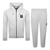 Money Full Zip Hooded Tracksuit Grey