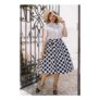 Monochrome Polka Dot Swing Skirt