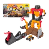 Monster Jam SmashBot Playset with Launcher and Exclusive 1:64 Truck