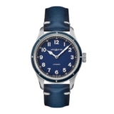 Montblanc 1858 Automatic Blue Leather Strap Watch