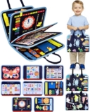 Montessori Busy Board for Toddlers 3-4 Years Old, Sensory Toys for Fine Motor Skills, Educational Travel Toy for Airplane Car, Gift for Toddler Boys Girls – Ocean World Theme