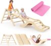 Montessori Indoor Playset: 7-in-1 Climbing Frame with Slide, Arch & Mat for Toddlers and Children (1-3 Years)