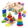 Montessori Learning Collection Shape Sorter and Stacker Toys (1 Years)