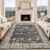 Moroccan Area Rugs for Living Room 160 230cm Machine Washable Low Pile Rugs Boho Non-Slip Carpet for Bedroom Kitchen Hallway and Doorway