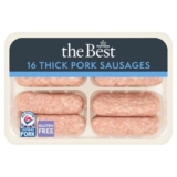 Morrisons The Best 16 Thick Pork Sausages 1kg