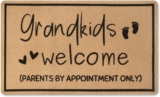 Mothers Day Nana Gifts for Grandma,Doormat Grandma Gifts,Grandparents Gifts from Grandkids Granddaughter,Birthday Gifts from Grandkids (BROWN-GRANDKIDS)