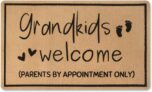 Mothers Day Nana Gifts for Grandma,Doormat Grandma Gifts,Grandparents Gifts from Grandkids Granddaughter,Birthday Gifts from Grandkids (BROWN-GRANDKIDS)