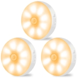 Motion Sensor Lights Indoor Rechargeable Wireless Wall Light LED (6000K, 3 Pack)