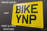 Motorcycle Number Plate Road Legal Bike Reg Plate, DVLA Compliant 9×7 – with code by YNP_Your Number Plates