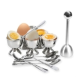 Mulaibdin 6 Pack Egg Cups with Spoons and Topper Cutter