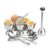 Mulaibdin 6 Pack Egg Cups with Spoons and Topper Cutter