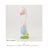 Multicoloured Bunny & Flower Easter Decor 28x8cm