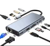 Multifunction 11 in 1 HUB USB C Multiport Adapter, 4 USB 3.0 Hub 3.5MM AUX – Sold By Guangzhou Luxun Technology Co., Ltd.