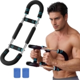 Multifunctional U-Shape Adjustable Twister Arm Trainer, Detachable Workout Power Twister, Arm Exercise Equipment, Home Chest Expander, Portable Spring Resistance, with 2 Wrist Guards