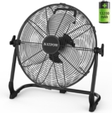 NATPOW Cordless Floor Fan 12, Rechargeble Cooling Fan, Gym Fan Portable Air Circulating with Batteries, USB Phone Charge, 2 Power Options, Speed Adjustable Camping Fan for Outdoor, Travel, Garage