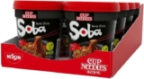 NISSIN Cup Noodles Soba Wok Style Chilli Flavoured Instant Noodles, 92g Pot (Pack of 8) (S&S £9.55)