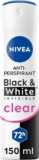 NIVEA Black & White Invisible Anti-Perspirant Spray (150ml), 72hr Anti-Sweat Womens Deodorant Spray, No Stains on Black and White Clothes
