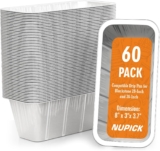 NUPICK 60-Pack Blackstone Griddle Accessories, 5017 Grease Cup Liner for Blackstone 17/22/30/28/36 Griddle, Drip Pan Grease Catcher Cup Liner, Disposable Aluminum Foil Drip Pan Liner