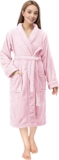 NY Threads Luxury Womens Dressing Gown Super Soft Fleece Bath Robe Cozy Shawl Collar Loungewear and Nightwear