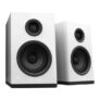 NZXT Relay Premium Desktop Bookshelf Stereo Gaming & Music Speakers 80W RMS White
