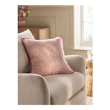 Natural/Pink Wiggle Embroidered 50 X 50cm Cushion