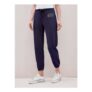 Navy Blue Cuffed Logo Fleece Joggers