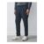 Navy Blue Slim Fit Smart Stretch Trousers with Internal Drawcord