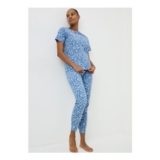 Navy Floral Ditsy Cuff Pyjama Set – XXL