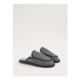 Navy Fur Lined Mule Slippers Price