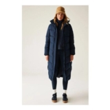 Navy Regatta Eloria Longline Hooded Insulating Quilted Jacket