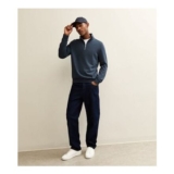 Navy Regular Quarter Zip Sweatshirt