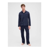 Navy Stripe Holly Christmas Pyjamas