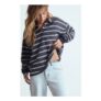 Navy Striped Heavy Cotton Collared Rugby Top