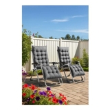 Neo Set of 2 Zero Gravity Sun Lounger with Extra Padded Cushions