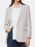 Neutral Crepe Boyfriend Blazer