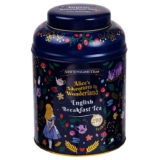 New English Teas Midnight Alice in Wonderland Tea Caddy with 240 Breakfast Teabags, Blue