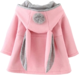 Newborn Toddler Baby Girls Cute Rabbit Ears Cloak Hooded Autumn Winter Warm Coats Jackets Outerwear Winter Clothes