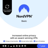 NordVPN Basic, 10 Devices, 1-Year, Premium VPN Software, Amazon Subscription